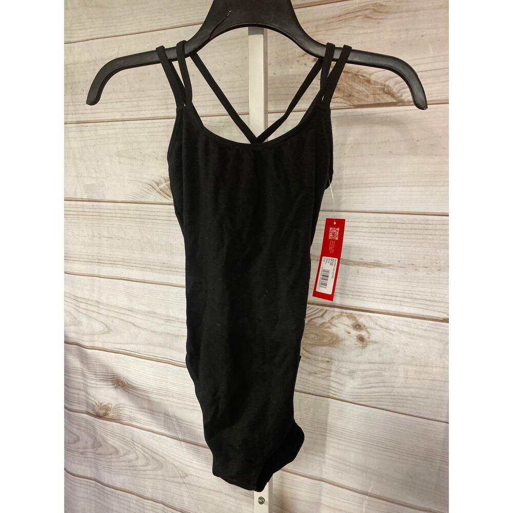 Brand New Capezio Women's Size Small Black DB Strap Cami Leotard Dance